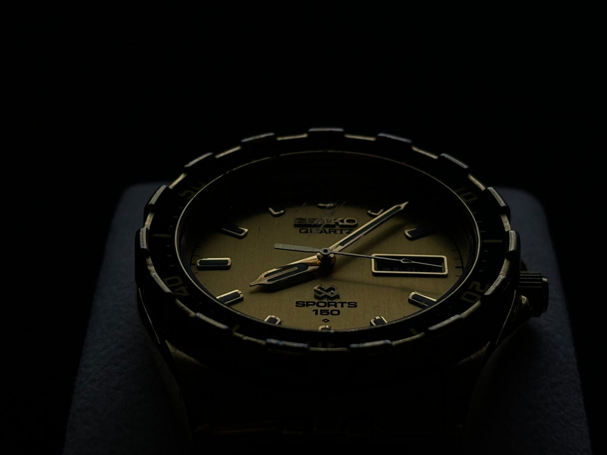 Vintage Seiko Sports 150 Quartz Day Date Diver
