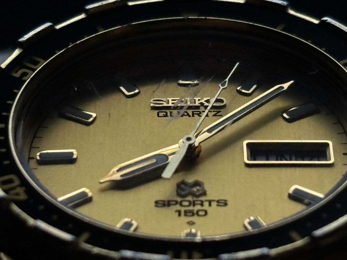 Vintage Seiko Sports 150 Quartz Day Date Diver
